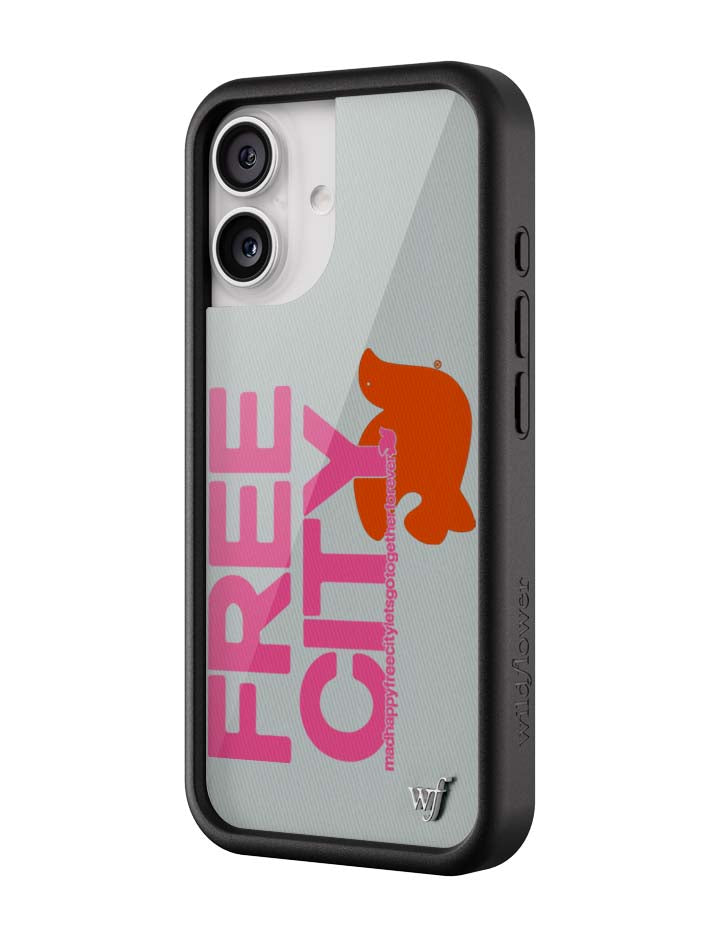 Wildflower iPhone case 17 THE MADHAPPY & FREECITY TOGETHERFOREVER GREY  PINK Collab Cute