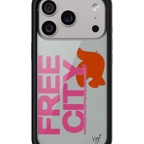 Wildflower iPhone case 17 Pro THE MADHAPPY & FREECITY TOGETHERFOREVER GREY  PINK Collab Cute