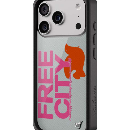 Wildflower iPhone case 17 Pro THE MADHAPPY & FREECITY TOGETHERFOREVER GREY  PINK Collab Cute