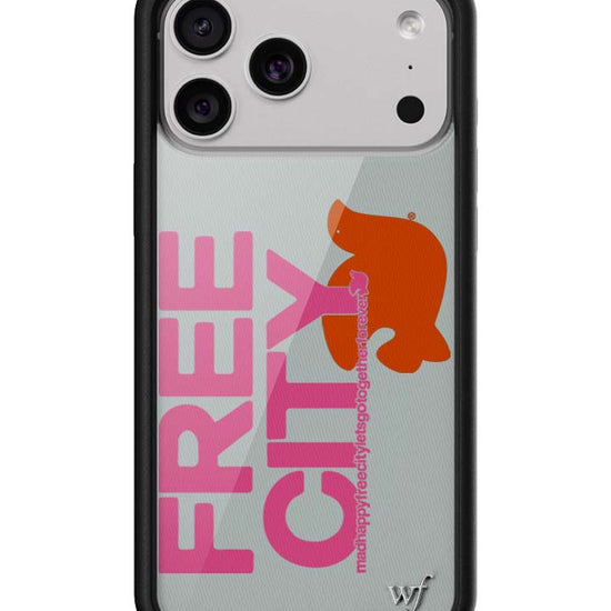 Wildflower iPhone case 17 Pro Max THE MADHAPPY & FREECITY TOGETHERFOREVER GREY  PINK Collab Cute