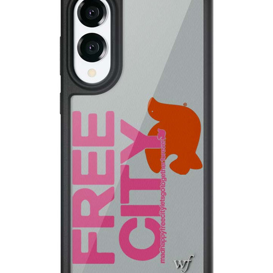 Wildflower Galaxy S25 case Edge THE MADHAPPY & FREECITY TOGETHERFOREVER GREY  PINK Collab Cute