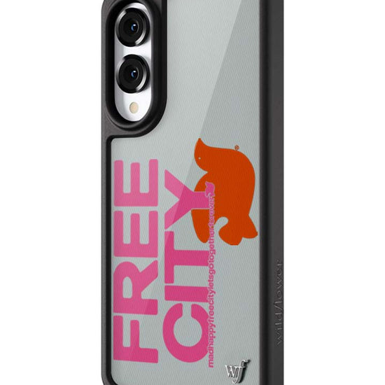 Wildflower Galaxy S25 case Edge THE MADHAPPY & FREECITY TOGETHERFOREVER GREY  PINK Collab Cute