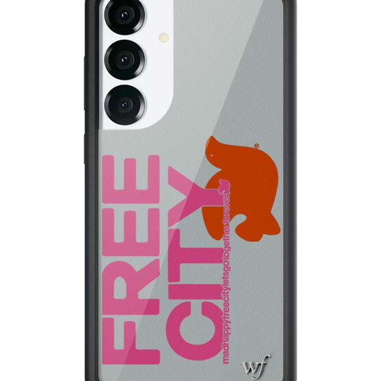 Wildflower Galaxy S25 case Plus THE MADHAPPY & FREECITY TOGETHERFOREVER GREY  PINK Collab Cute