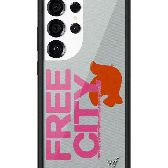Wildflower Galaxy S25 case Ultra THE MADHAPPY & FREECITY TOGETHERFOREVER GREY  PINK Collab Cute