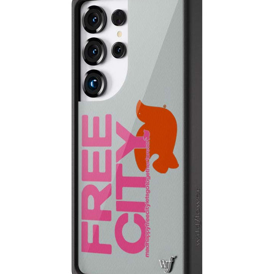 Wildflower Galaxy S25 case Ultra THE MADHAPPY & FREECITY TOGETHERFOREVER GREY  PINK Collab Cute