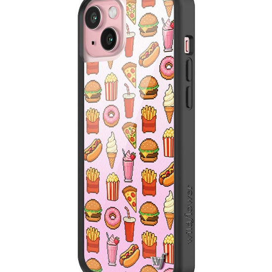 Wildflower iPhone case 15 Plus Food Court Pink Cute