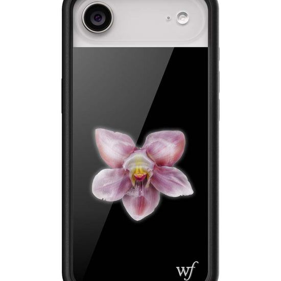 wildflower iphone case Air orchid flower black pink