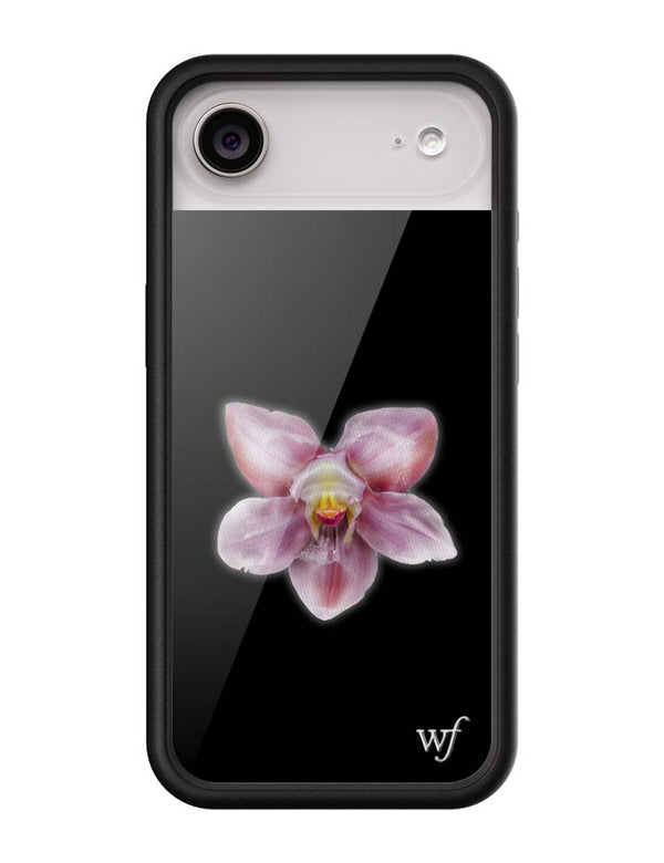wildflower iphone case Air orchid flower black pink