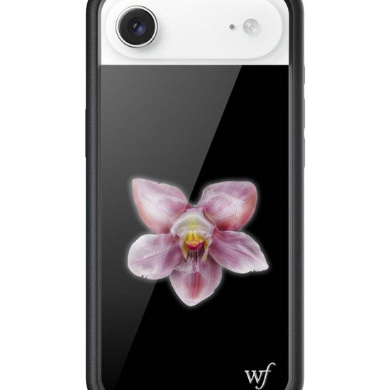 wildflower iphone case Air orchid flower black pink