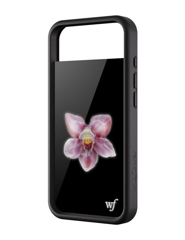 wildflower iphone case Air orchid flower black pink
