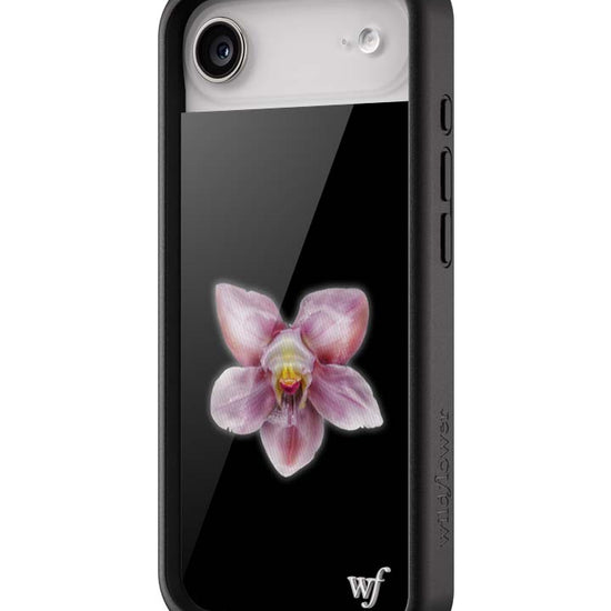 wildflower iphone case Air orchid flower black pink