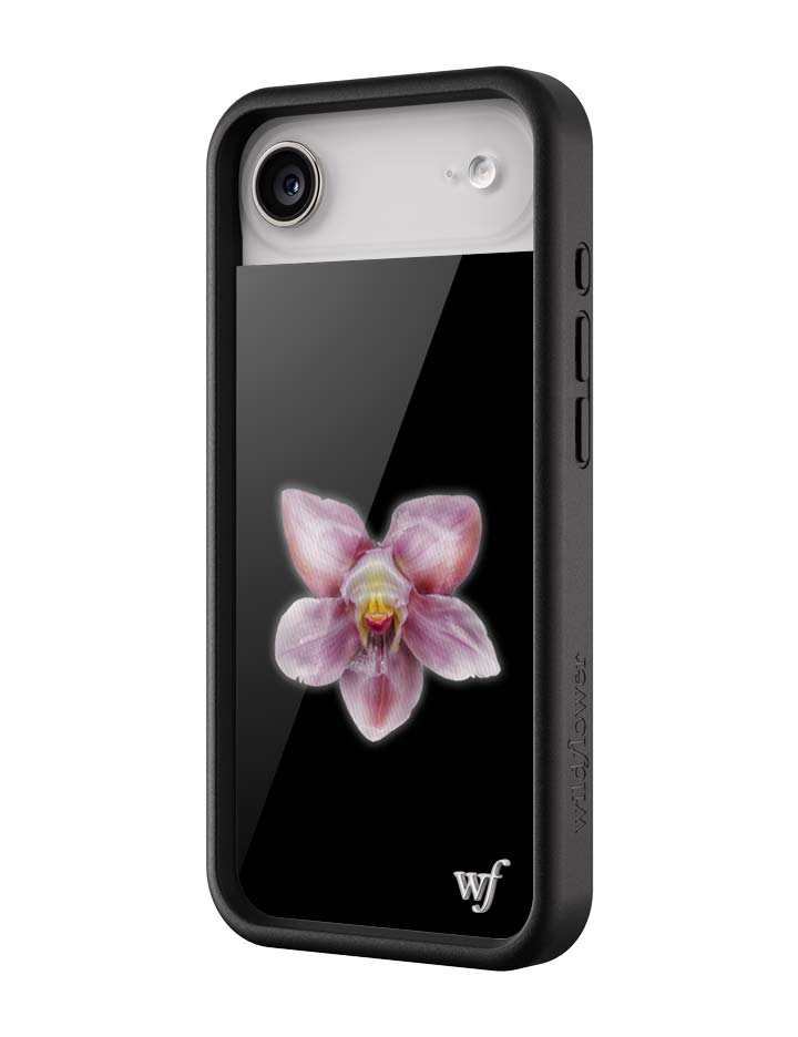 wildflower iphone case Air orchid flower black pink