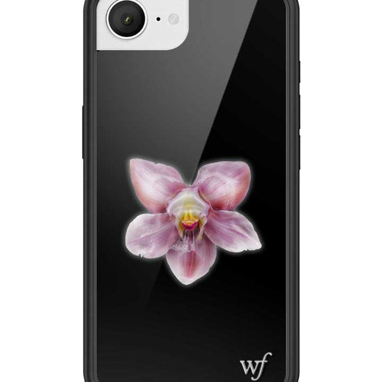 wildflower iphone case 17e orchid flower black pink