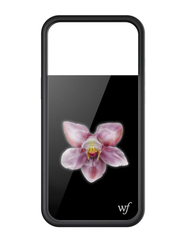 wildflower iphone case 17 pro max orchid flower black pink