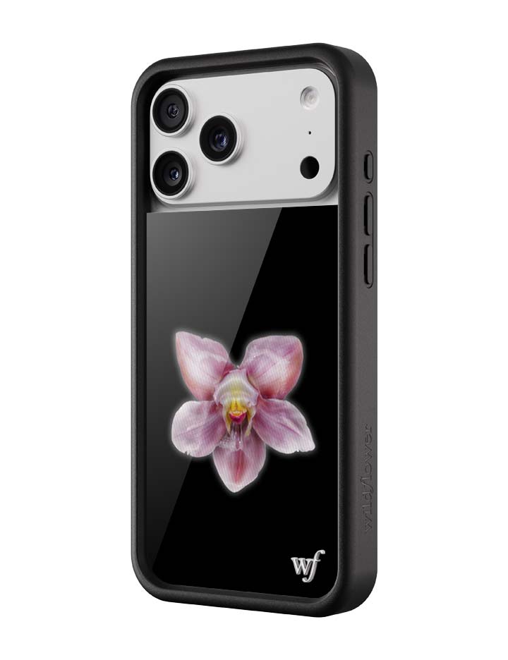 Orchid | Black iPhone 17 Pro Max Case – Wildflower Cases