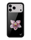 wildflower iphone case 18 pro max orchid flower black pink