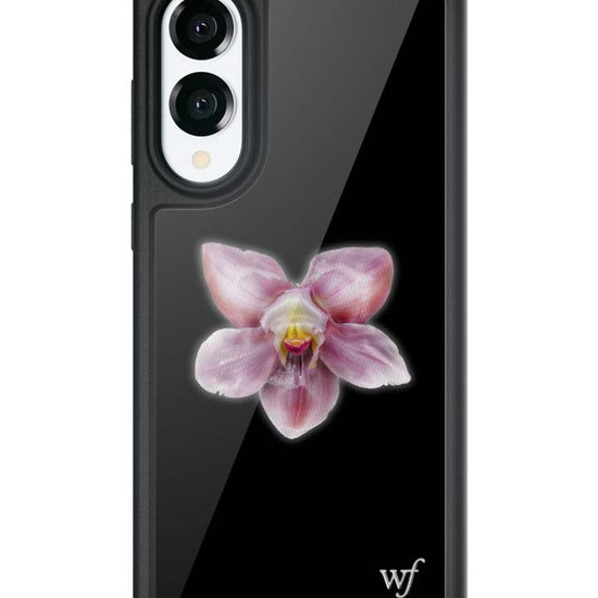 Wildflower Galaxy S25 case Edge Orchid Flower Black Cute