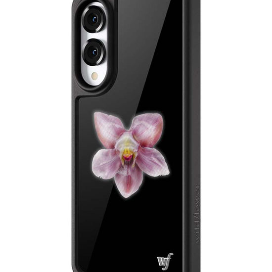 Wildflower Galaxy S25 case Edge Orchid Flower Black Cute