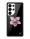 Wildflower Galaxy S25 case Ultra Orchid Flower Black Cute