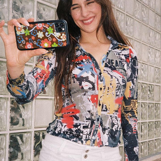 Wildflower Far Out Floral iPhone Case Lifestyle Image 02