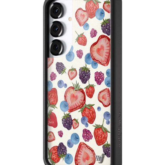 Wildflower Galaxy S25 case Plus Fruit Tart Blueberries Cute