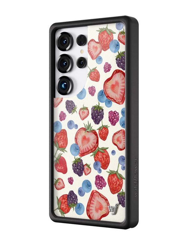Wildflower Galaxy S25 case Ultra Fruit Tart Blueberries Cute