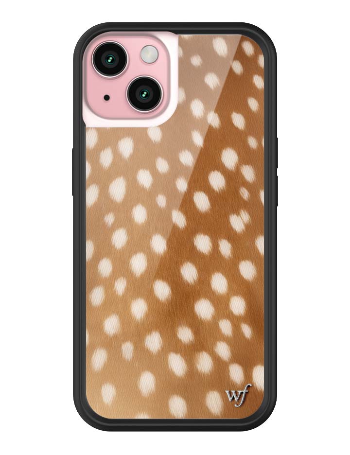 Wildflower iPhone case 15 Fawn Deer Animal Print Cute