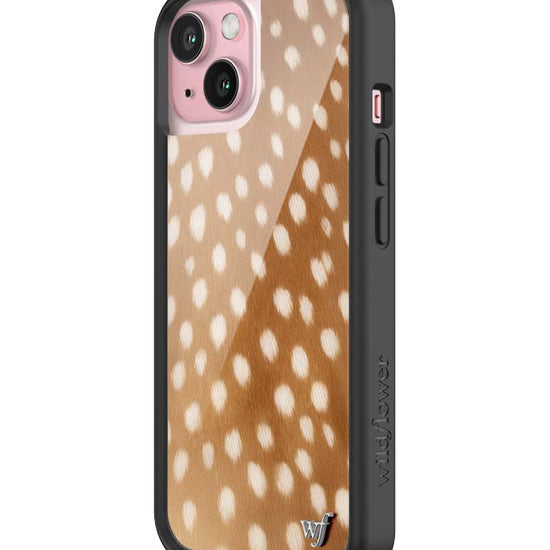 Wildflower iPhone case 15 Fawn Deer Animal Print Cute