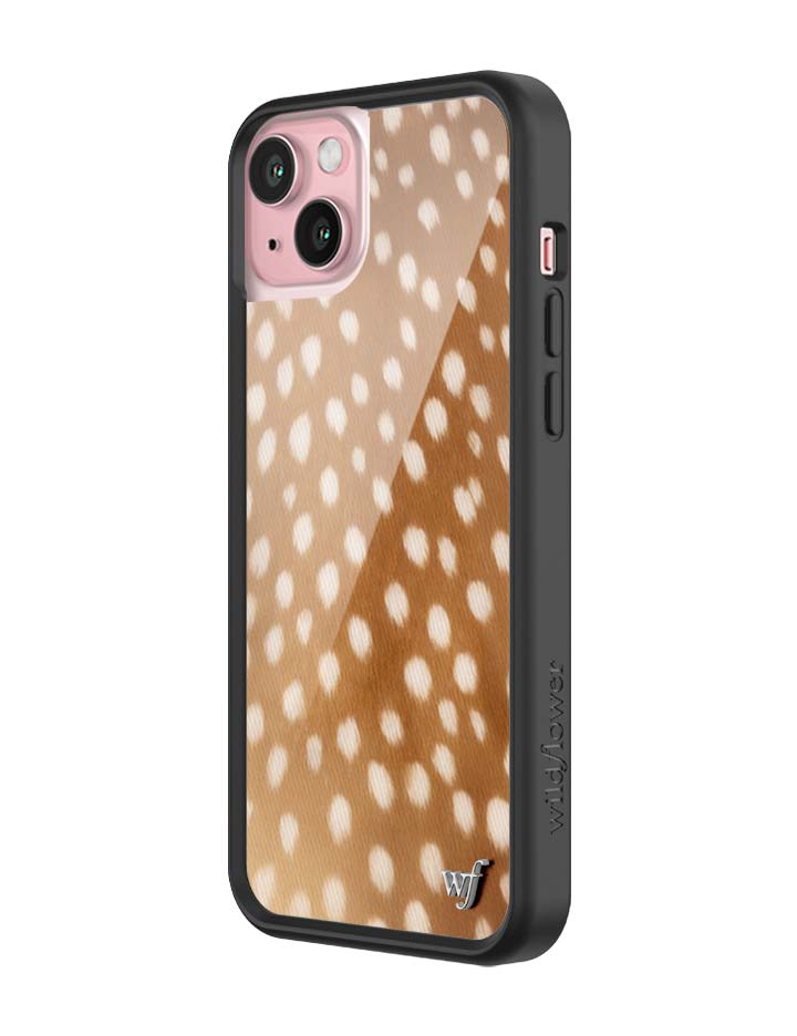 Wildflower iPhone case 15 Plus Fawn Deer Animal Print Cute