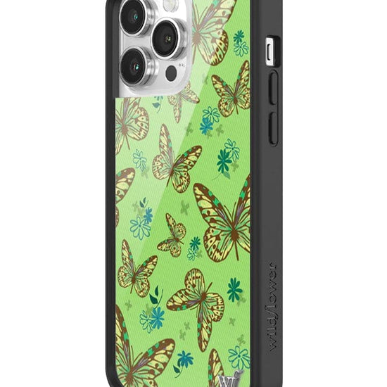 Wildflower Sage Butterfly iPhone 14 Pro Max Case