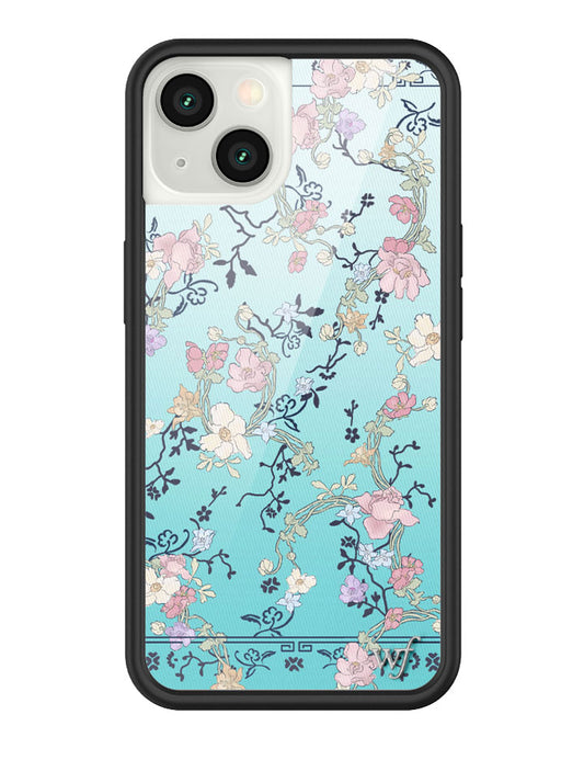 wildflower gallery girlie blue iphone 13 case