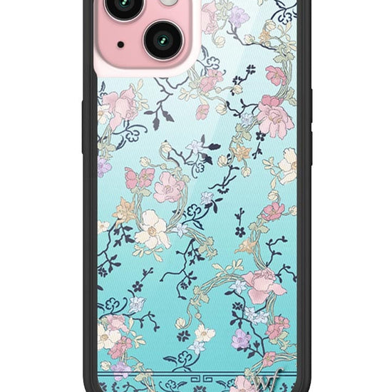 wildflower gallery girlie blue iphone 15 case