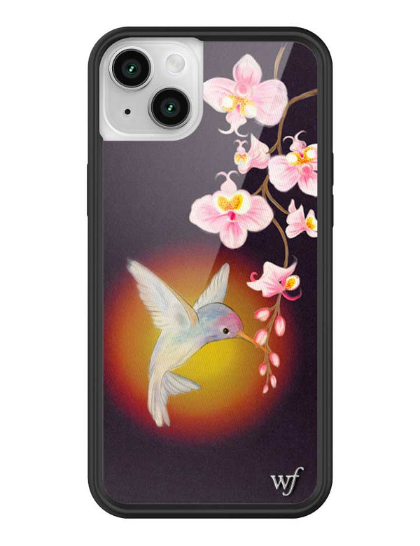 Wildflower iPhone case 14 Plus Hummingbird Animal Cute