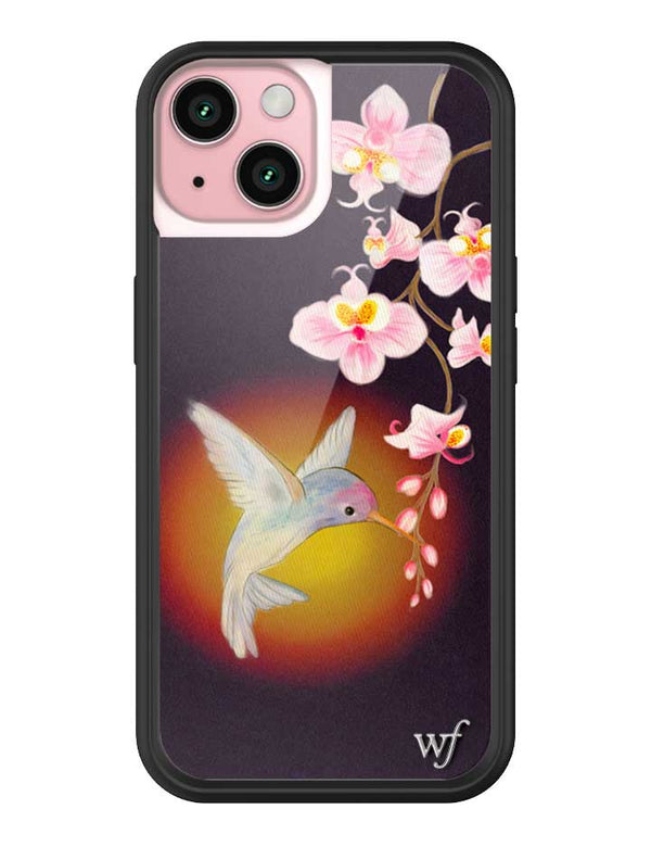 Wildflower iPhone case 15 Hummingbird Animal Cute