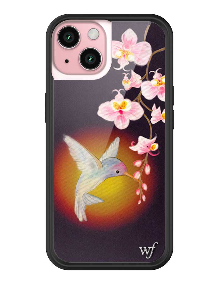 Wildflower iPhone case 15 Hummingbird Animal Cute