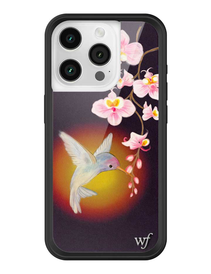 Wildflower iPhone case 15 Pro Hummingbird Animal Cute
