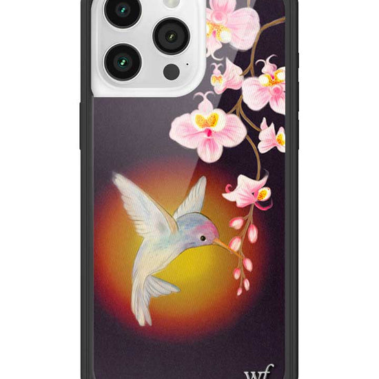 Wildflower iPhone case 15 Pro Max Hummingbird Animal Cute