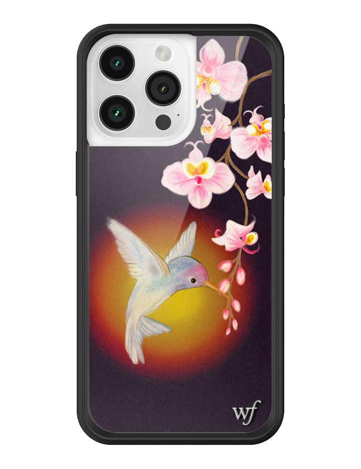 Wildflower iPhone case 15 Pro Max Hummingbird Animal Cute