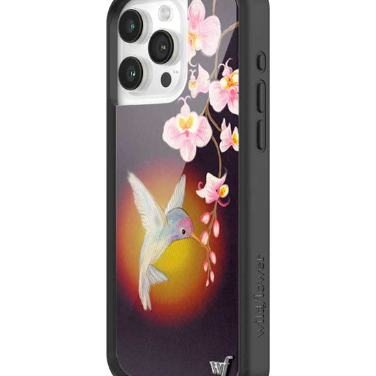 Wildflower iPhone case 15 Pro Max Hummingbird Animal Cute