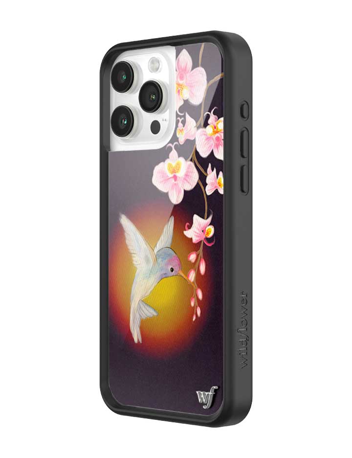 Wildflower iPhone case 15 Pro Max Hummingbird Animal Cute