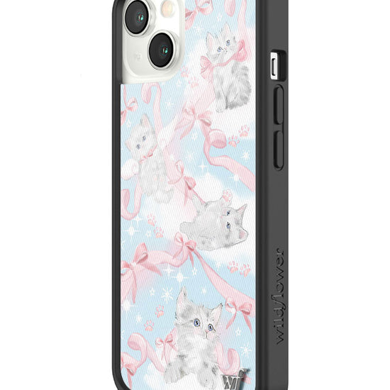 wildflower kitten around iphone 13 case angle