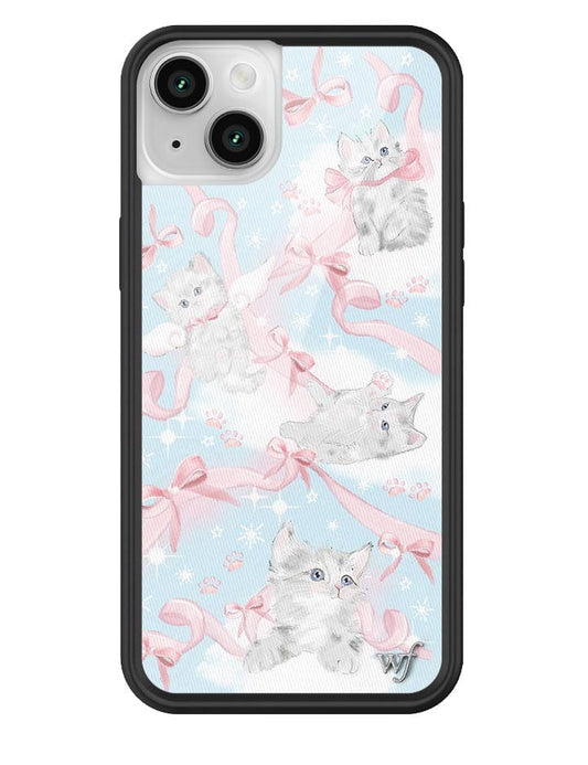 wildflower kitten around iphone 14plus case
