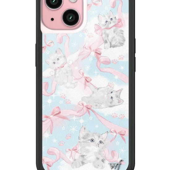 wildflower kitten around iphone 15 case