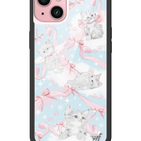 wildflower kitten around iphone 15plus case