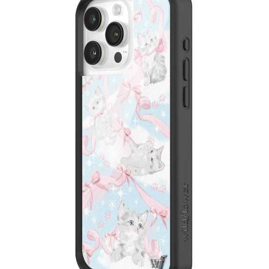 wildflower kitten around iphone 15pro case