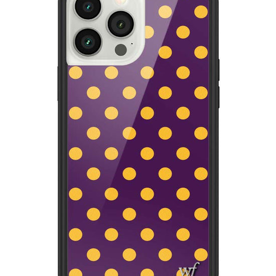 Wildflower iPhone case 13 Pro Max Polka Dot | Purple and Yellow Cute