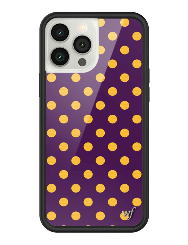 Wildflower iPhone case 13 Pro Max Polka Dot | Purple and Yellow Cute