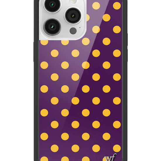 Wildflower iPhone case 14 Pro Max Polka Dot | Purple and Yellow Cute