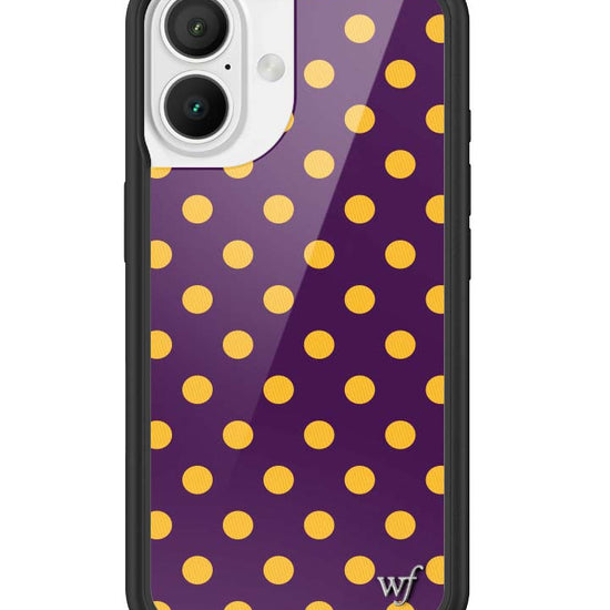 Wildflower iPhone case 16 Polka Dot | Purple and Yellow Cute