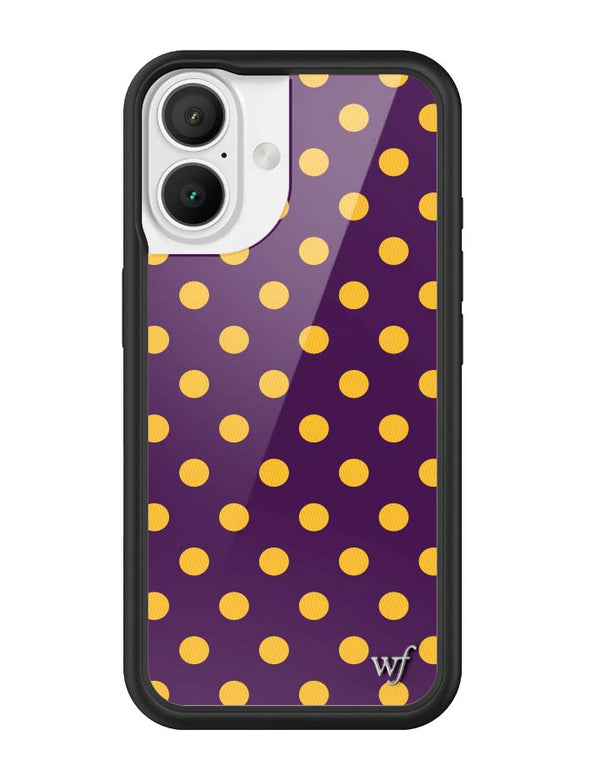 Wildflower iPhone case 16 Polka Dot | Purple and Yellow Cute